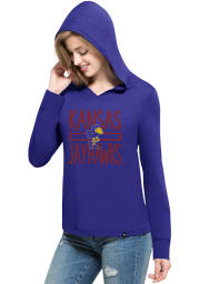 47 Kansas Jayhawks Womens Blue Crosstown Hooded Sweatshirt