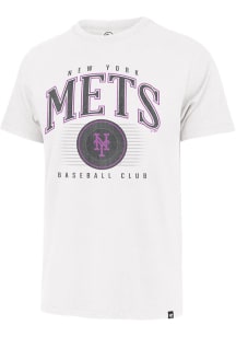 47 New York Mets White Double Header Franklin Short Sleeve Fashion T Shirt