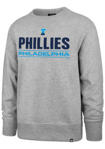 47 Philadelphia Phillies Mens Grey Homebound Headline Long Sleeve Crew Sweatshirt