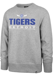 47 Detroit Tigers Mens Grey Homebound Headline Long Sleeve Crew Sweatshirt