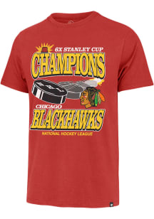 47 Chicago Blackhawks Red Penalty Box Franklin Short Sleeve Fashion T Shirt
