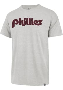 47 Philadelphia Phillies Grey Wordmark Short Sleeve Fashion T Shirt