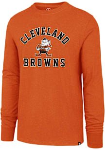 47 Cleveland Browns Orange Retro Varsity Arch Club Long Sleeve T Shirt