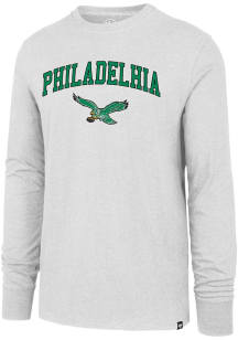 47 Philadelphia Eagles White Retro Arch Game Club Long Sleeve T Shirt