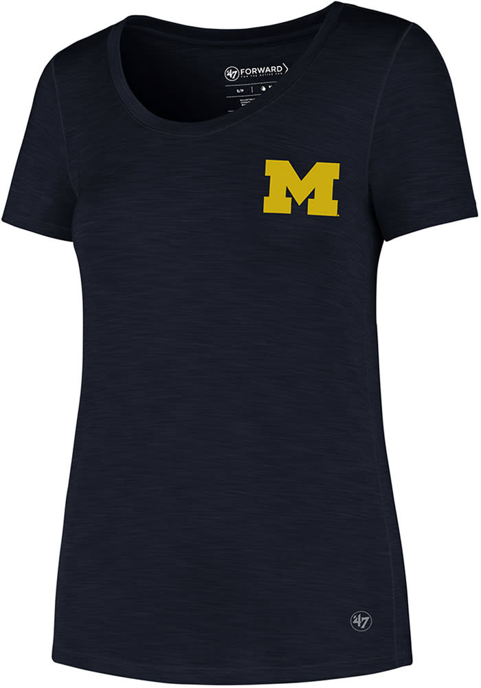 47 Michigan Wolverines Womens Navy Blue Microlite Shade T-Shirt
