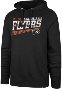 47 Philadelphia Flyers Mens Black Five Hold Headline Long Sleeve Hoodie