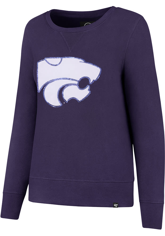 47 K-State Wildcats Womens Purple Headline Crew Sweatshirt