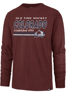 47 Colorado Avalanche Maroon Charging Franklin Long Sleeve Fashion T Shirt