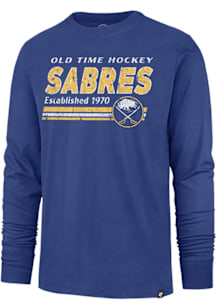 47 Buffalo Sabres Blue Charging Franklin Long Sleeve Fashion T Shirt