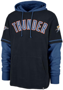 47 Oklahoma City Thunder Mens Navy Blue Trifecta Shortstop Fashion Hood