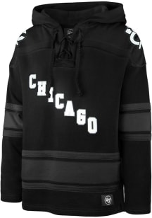 47 Chicago Blackhawks Mens Black Superior Lacer Fashion Hood