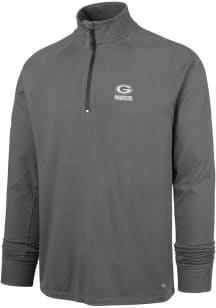 47 Green Bay Packers Mens Grey Forward Long Sleeve Qtr Zip Pullover