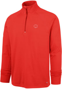 47 Cincinnati Reds Mens Red Forward Long Sleeve Qtr Zip Pullover