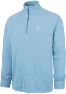 47 Chicago Cubs Mens Light Blue Forward Long Sleeve Qtr Zip Pullover