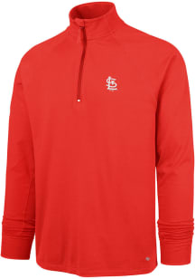 47 St Louis Cardinals Mens Red Forward Long Sleeve Qtr Zip Pullover