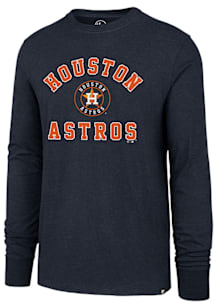 47 Houston Astros Navy Blue Varsity Arch Club Long Sleeve T Shirt