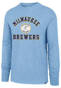47 Milwaukee Brewers Light Blue Varsity Arch Club Long Sleeve T Shirt