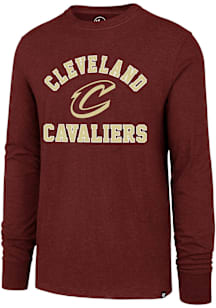 47 Cleveland Cavaliers Cardinal Varsity Arch Club Long Sleeve T Shirt