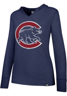 47 Chicago Cubs Womens Blue Primetime Hooded Sweatshirt