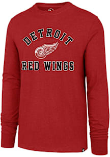 47 Detroit Red Wings Red Varsity Arch Club Long Sleeve T Shirt