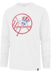 47 New York Yankees White Franklin Long Sleeve Fashion T Shirt