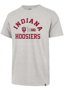 Indiana Hoosiers Grey 47 Number 1 Design Big 10 Short Sleeve Fashion T Shirt