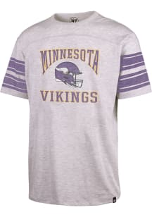 47 Minnesota Vikings Grey Relay Arch Holyoke Franklin Short Sleeve Fashion T Shirt