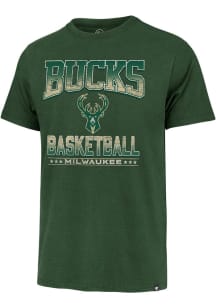 47 Milwaukee Bucks Green Inner Fade Franklin Short Sleeve Fashion T Shirt