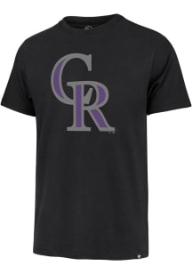 47 Colorado Rockies Black Logo Franklin Short Sleeve Fashion T Shirt