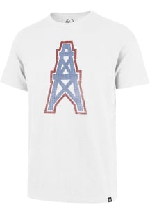 47 Houston Oilers White Grit Scrum Short Sleeve Fashion T Shirt