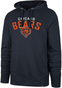 47 Chicago Bears Mens Navy Blue Outrush Headline Long Sleeve Hoodie