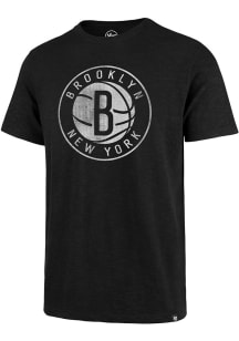 47 Brooklyn Nets Black Grit Scrum Short Sleeve Fashion T Shirt