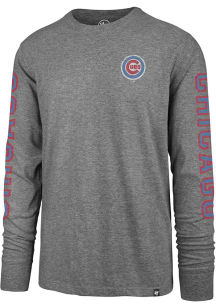 47 Chicago Cubs Grey Triple Threat Long Sleeve Fashion T Shirt