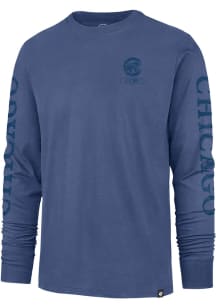 47 Chicago Cubs Blue Triple Down Long Sleeve Fashion T Shirt