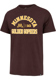 Minnesota Golden Gophers Maroon 47 Number 1 Design Big 10 Short Sleeve Fashion T Shirt