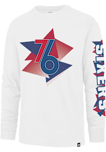 47 Philadelphia 76ers White City Edition Triangle Offense Long Sleeve Fashion T Shirt