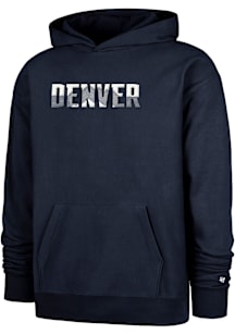 47 Denver Nuggets Mens Navy Blue City Edition Double Crossover Fashion Hood