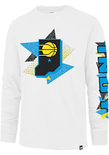 47 Indiana Pacers White City Edition Triangle Offense Long Sleeve Fashion T Shirt