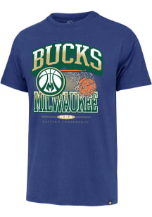 47 Milwaukee Bucks Blue City Edition No Look Franklin Short Sleeve Fashion T Shirt