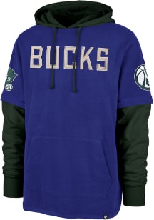 47 Milwaukee Bucks Mens Blue City Edition Shortstop Fashion Hood