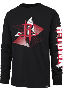47 Houston Rockets Black City Edition Triangle Offense Long Sleeve Fashion T Shirt