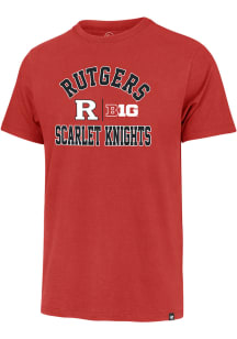 Rutgers Scarlet Knights Red 47 Number 1 Design Big 10 Short Sleeve Fashion T Shirt