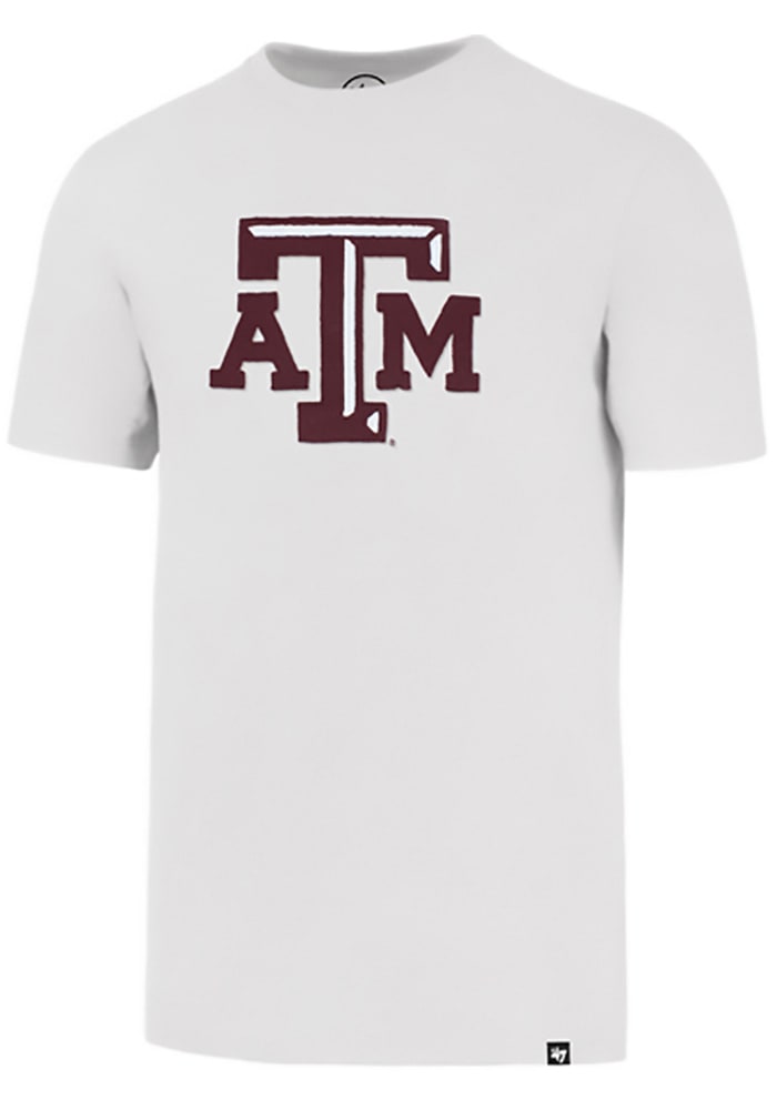 47 Texas A&M Aggies White Knockout Short Sleeve Fashion T Shirt