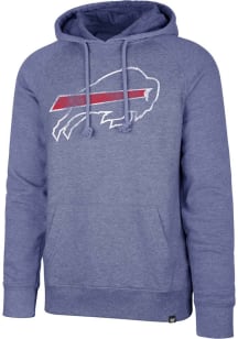 47 Buffalo Bills Mens Blue Distressed Primary Logo Match Raglan Fashion Hood
