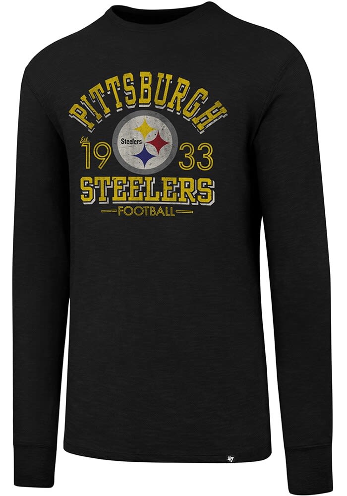 ‘47 Men's Pittsburgh Steelers Franklin Arch Grey T-Shirt