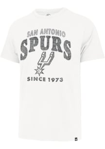 47 San Antonio Spurs Ash Span Out Franklin Short Sleeve Fashion T Shirt