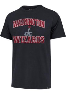 47 Washington Wizards Navy Blue Union Arch Franklin Retro Logo Short Sleeve Fashion T Shirt