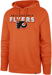 47 Philadelphia Flyers Mens Orange Half Drop Headline Long Sleeve Hoodie