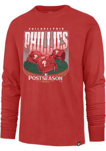 47 Philadelphia Phillies Red 2024 Postseason Participant Franklin Long Sleeve Fashion T Shirt