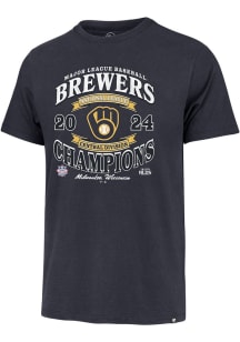 47 Milwaukee Brewers Navy Blue 2024 Division Champs Franklin Short Sleeve Fashion T Shirt